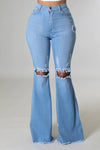 Knee Rip Flare Jean (Online Only)