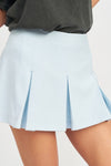 Low Rise Pleated Mini Skort (Online Only)