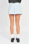 Low Rise Pleated Mini Skort (Online Only)