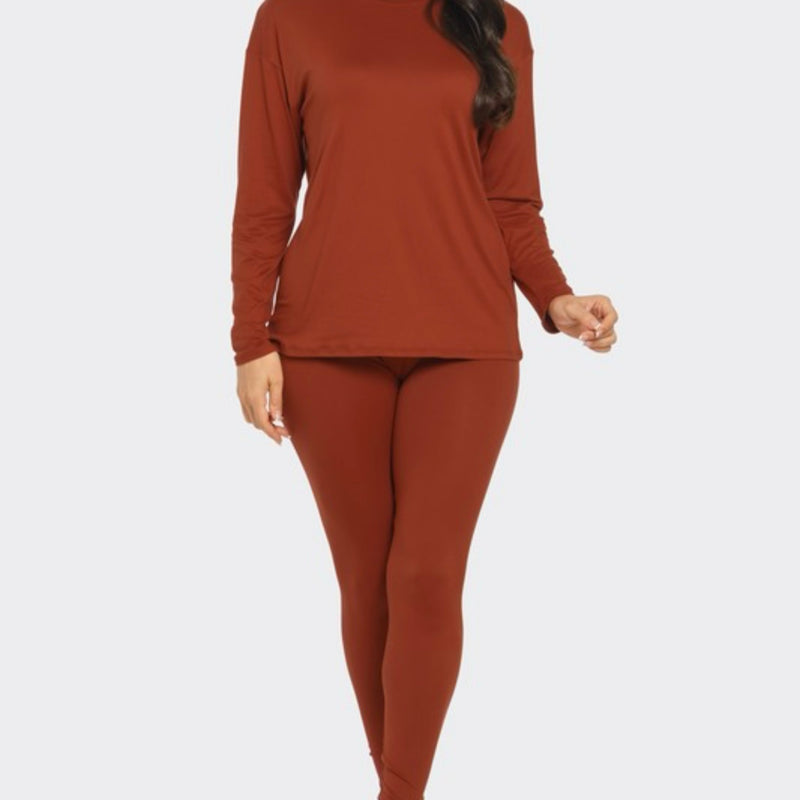 Raya Leggings Set - Rust