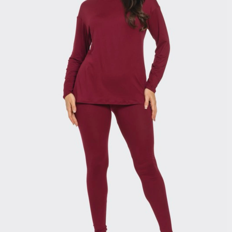 Raya Leggings Set - Burgundy